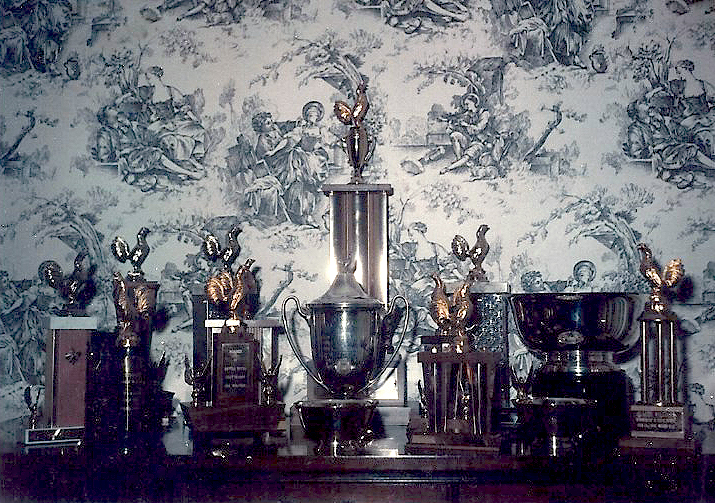 Claude Williman's Fowl Trophies.