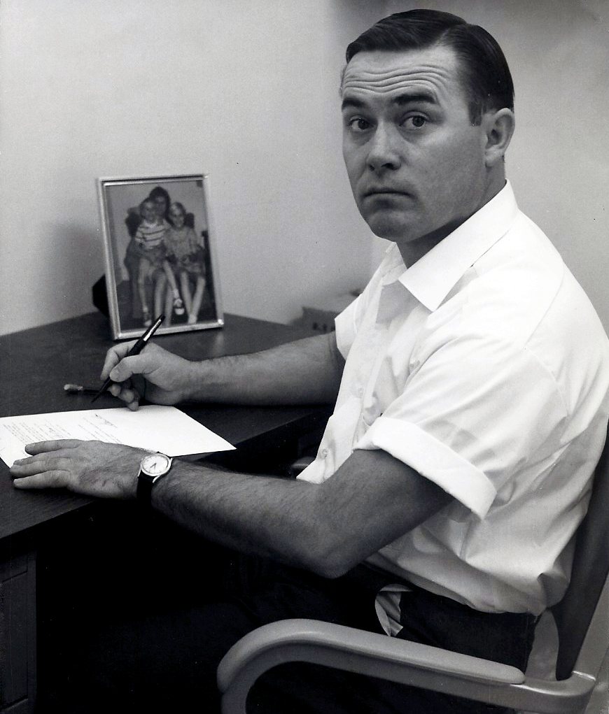 Steve Stone at his writing desk.